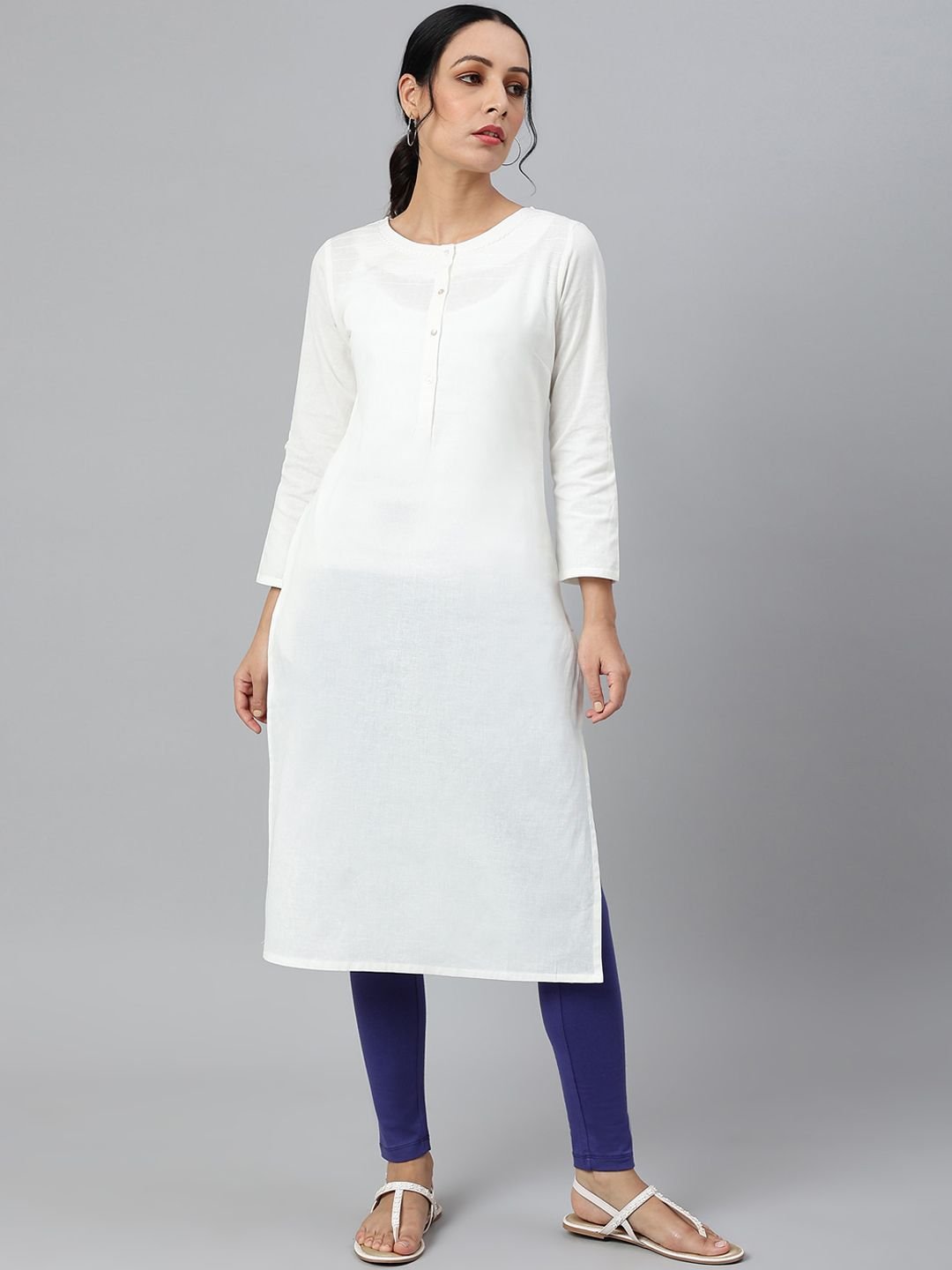 Women Dark Blue Solid knitted Tights